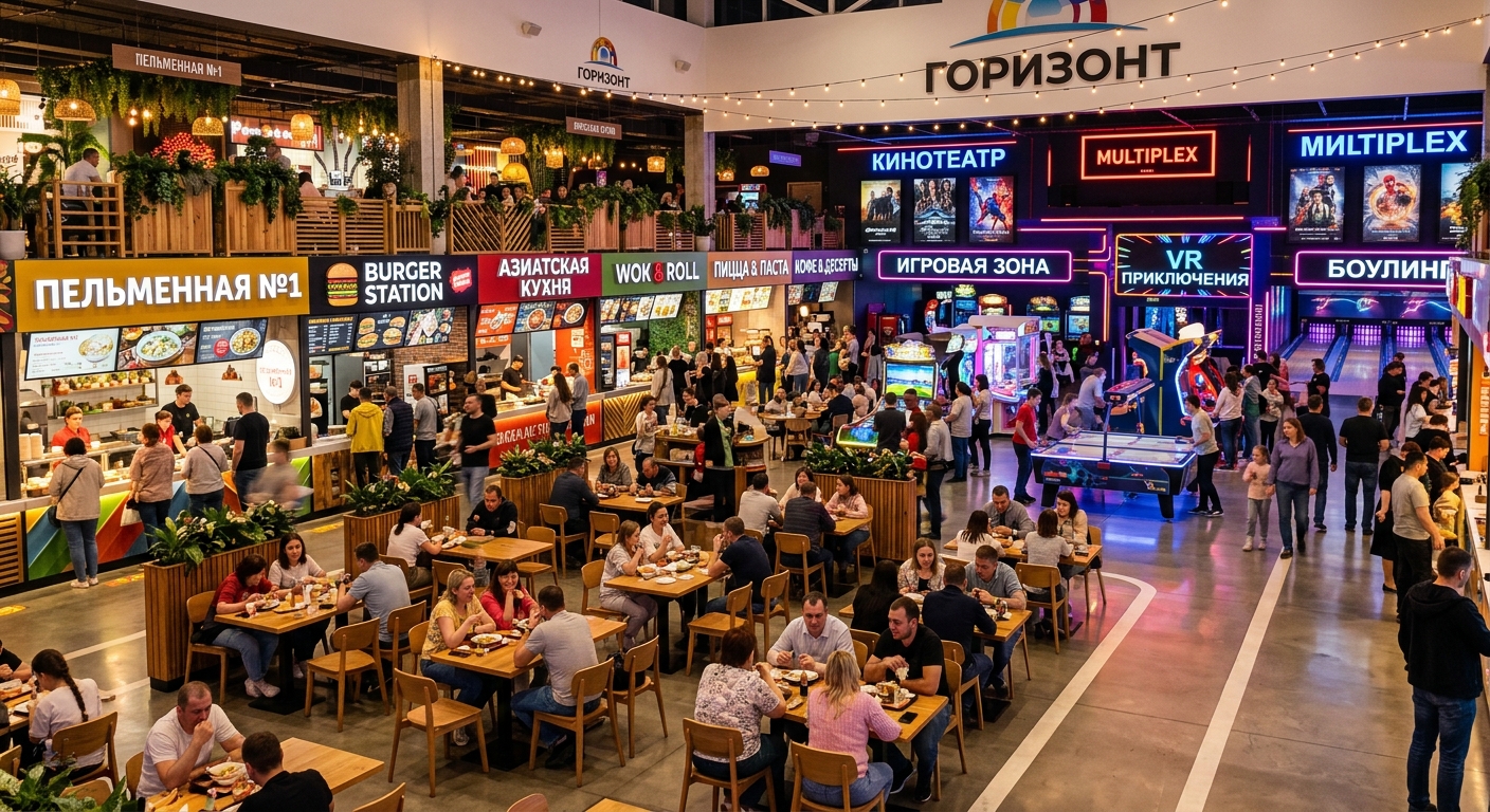 ФУДКОРТ И ЗОНЫ РАЗВЛЕЧЕНИЙ